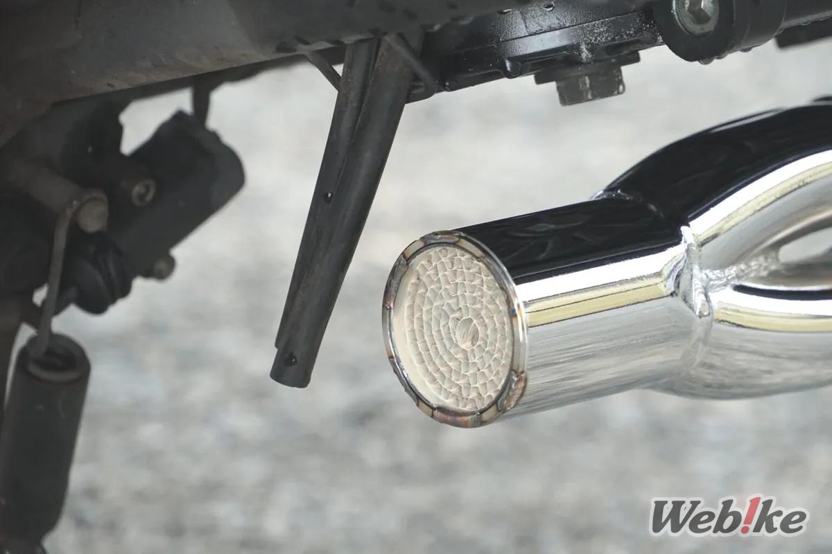 Built-in catalytic converter on the RPM-4in2in1 Full Exhaust for Kawasaki ZEPHYR400χ 