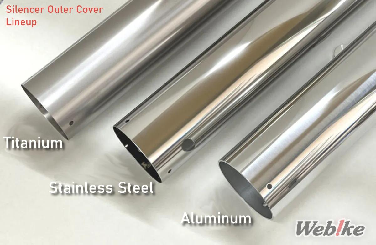 Silencer outer cover options for the Kawasaki ZEPHYR400χ RPM-4in2in1 Full Exhaust